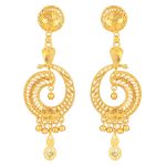 brass-spiral-dangle-earrings