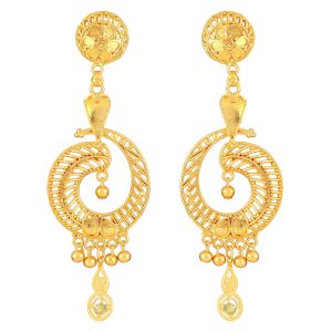 brass-spiral-dangle-earrings