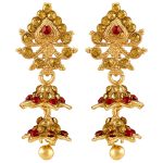 maroon-jhumka