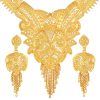 Filigree Gold Plated Choker Necklace Set - Image 3