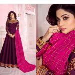 plum-silk-Salwar-suit