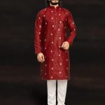 red-pakistani-kurta