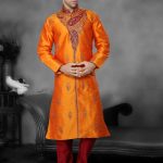 orange-sherwani-kurta