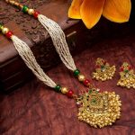 white-leaf-necklace-set