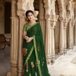 green-georgette-saree