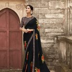 black-georgette-saree