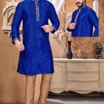royal-blue-silk-kurta
