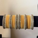 yellow-mirror-pearl-bangle-set