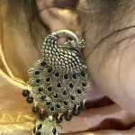 black-peacock-jhumka-earrings