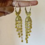 yellow-layered-dangling-hoop