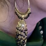 black-layered-jhumka-hoop