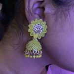 yellow-floral-stud-jhumka