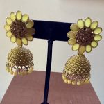 yellow-floral-stud-jhumka