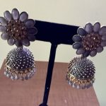 gray-floral-stud-jhumka