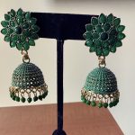 green-starburst-stud-jhumka