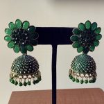 green-floral-stud-jhumka