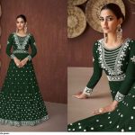 green-georgette-embroidery-gown