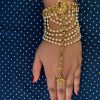 champagne-floral-pattern-hand-chain