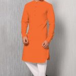 orange-cotton-kurta
