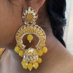 yellow-jhumka-with-dangling-beads