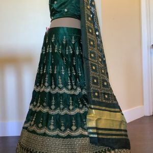 Rama Green Curve Lehenga Set