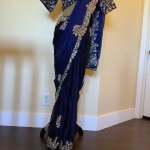 royal-blue-heavily-embroidered-saree