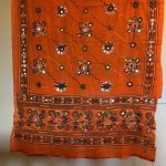 buy-orange-mirror-work-cotton-dupatta