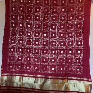 buy-burgundy-bandhani-semi-gajji