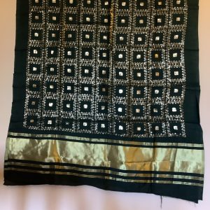 buy-green-bandhani-semi-gajji-silk