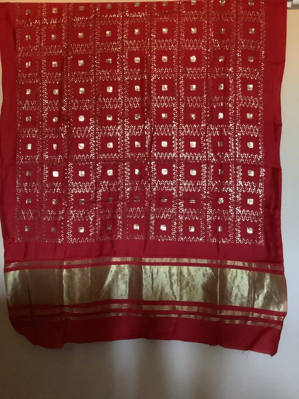 buy-red-bandhani-semi-gajji-silk-dupatta