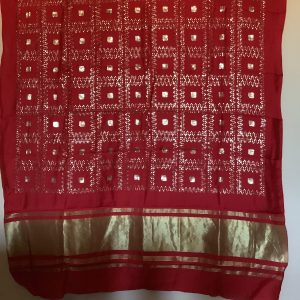 buy-red-bandhani-semi-gajji-silk-dupatta