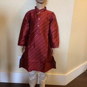 burgundy-and-gold-kurta-pajama