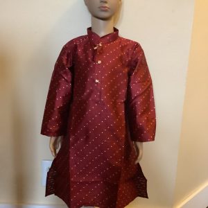 burgundy and gold kurta pajama