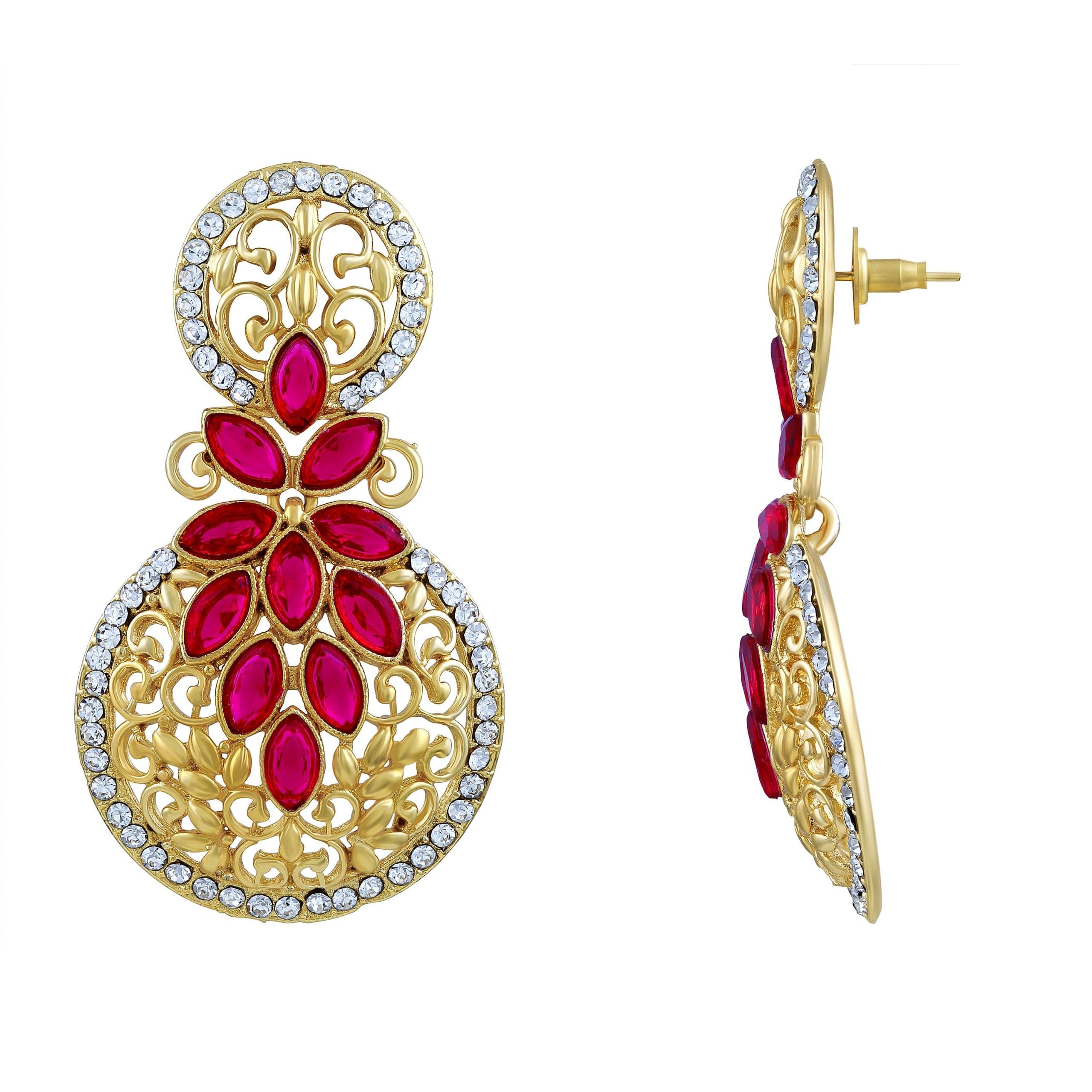 Filigree Gold Tone Drop Earring - Image 3