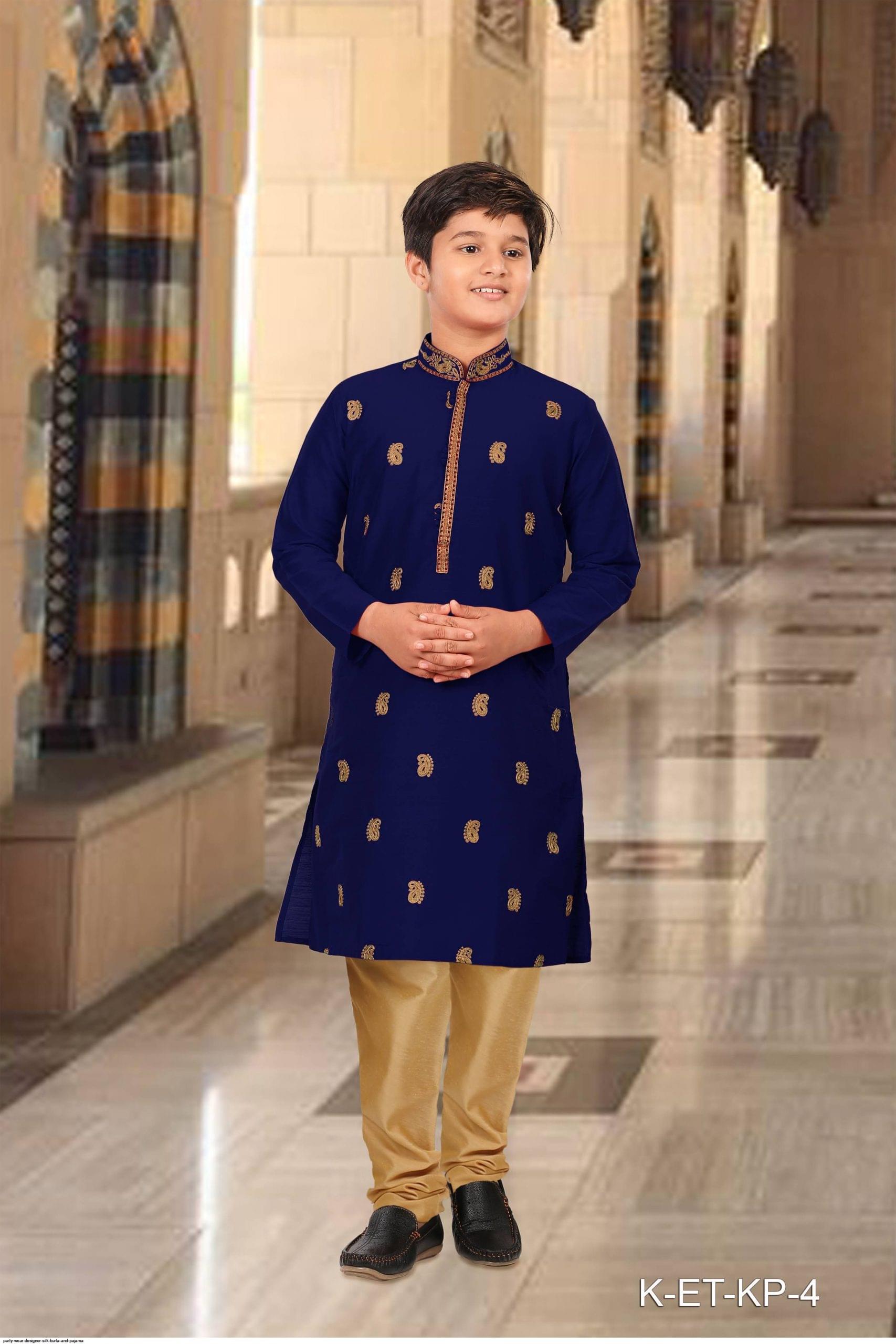 navy-silk-embroidered-kurta