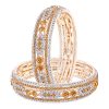 Austrian Diamond Rose Gold Bangle Set - Image 2