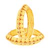 Laxmi Coin Bangle Set of 2 with Beaded Center - Image 2