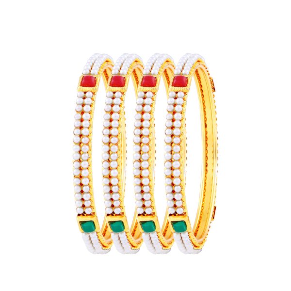 pearl-studded-gold-bangle-set