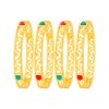gold-plated-bangles-with-red-and-green-stones