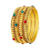 Enamel-Gold-Bangle-Set