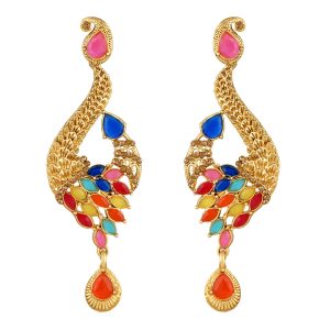 multicolor-gold-tone-earrings