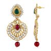 Pear Shape Dangle Earrings with CZ Stones - Image 3