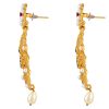 Classic Colored Chandbali Earrings with Dangle - Image 2