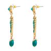 Traditional Green Chandabali Earrings - Image 2
