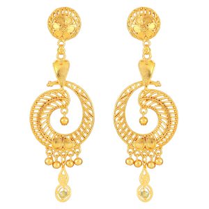 brass-spiral-dangle-earrings