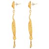 Brass Spiral Dangle Earrings - Image 2