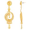 Brass Spiral Dangle Earrings - Image 3