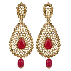 red-filigree-kundan-earrings