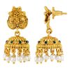 Flower Top Jhumka with Dangling Faux Pearls - Image 3