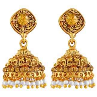 Champagne-and-White-Jhumka